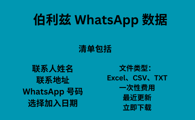 伯利兹 WhatsApp 数据