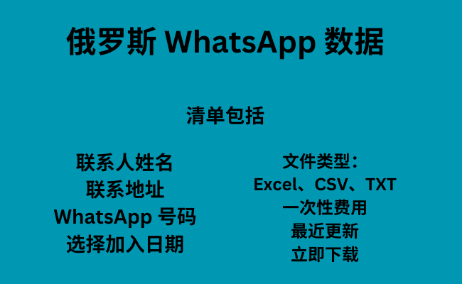 俄罗斯 WhatsApp 数据