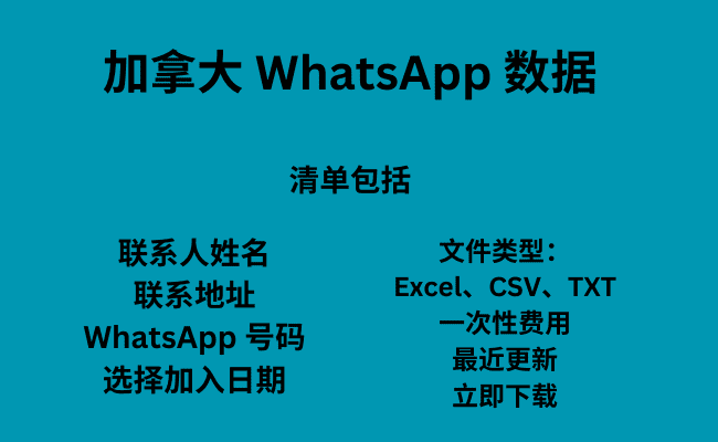 加拿大 WhatsApp 数据