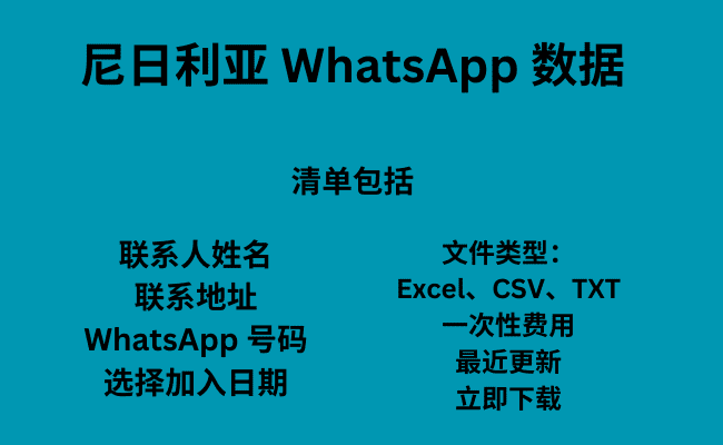 尼日利亚 WhatsApp 数据