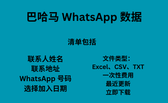 巴哈马 WhatsApp 数据