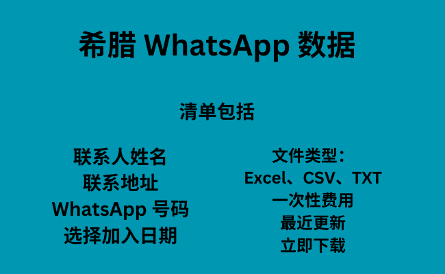 希腊 WhatsApp 数据