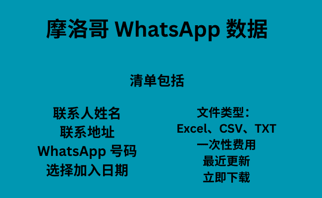 摩洛哥 WhatsApp 数据