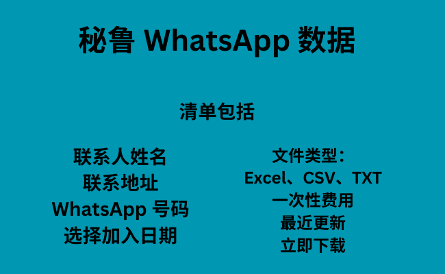 秘鲁 WhatsApp 数据