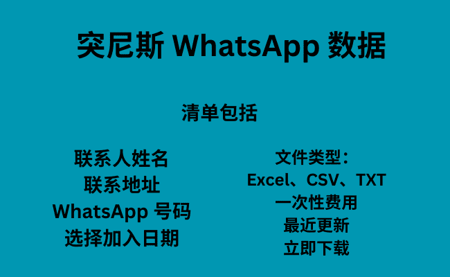 突尼斯 WhatsApp 数据