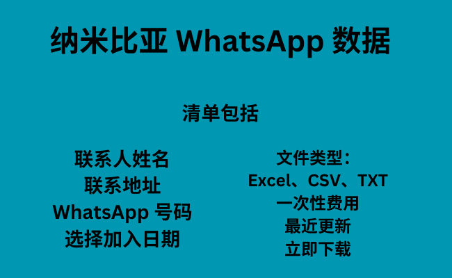 纳米比亚 WhatsApp 数据