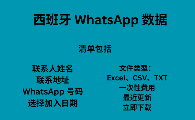 西班牙 WhatsApp 数据