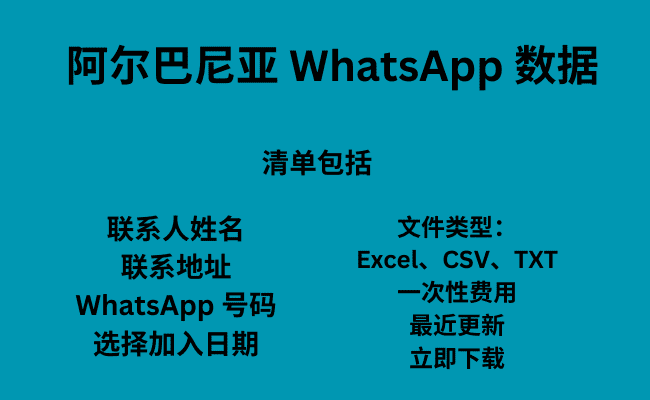 阿尔巴尼亚 WhatsApp 数据