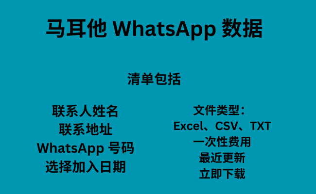 马耳他 WhatsApp 数据